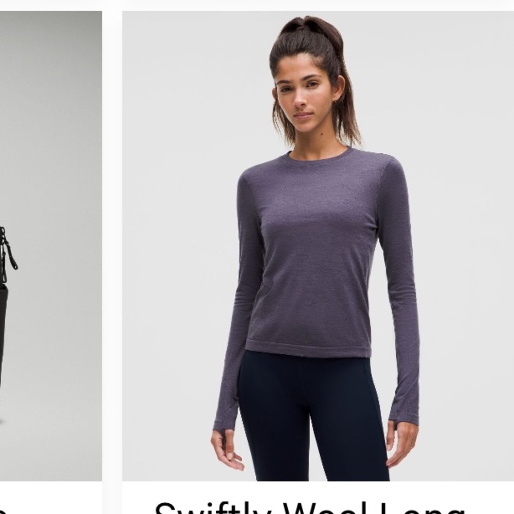 Lululemon Women's swiftly crew long sleeve in nightfall - waist length XS - Picture 5 of 5